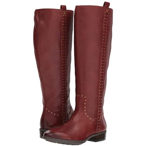 Sam Edelman Shoes - SAM EDELMAN Leather “Prina” Red Riding Boots NEW